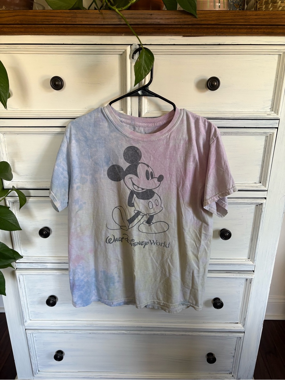 Disney Pastel Tie-Dye Mickey Mouse Short Sleeve Tee - Pink Blue Lavender